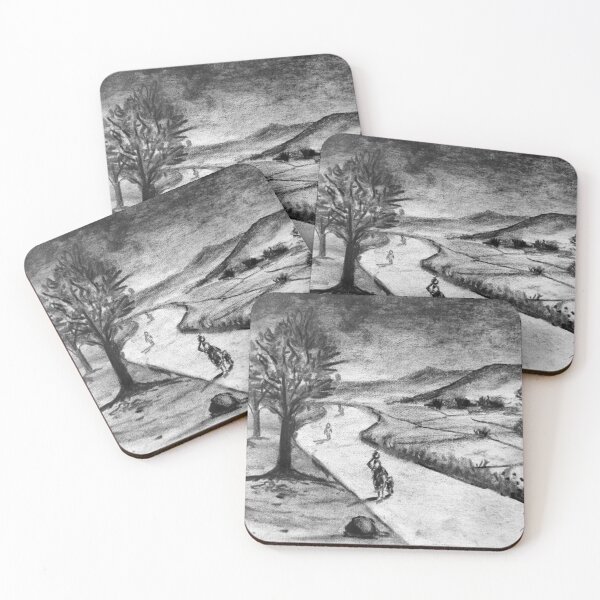 Item preview, Charcoal Art: A Walk in the Village designed and sold by Pooja Srinivas.