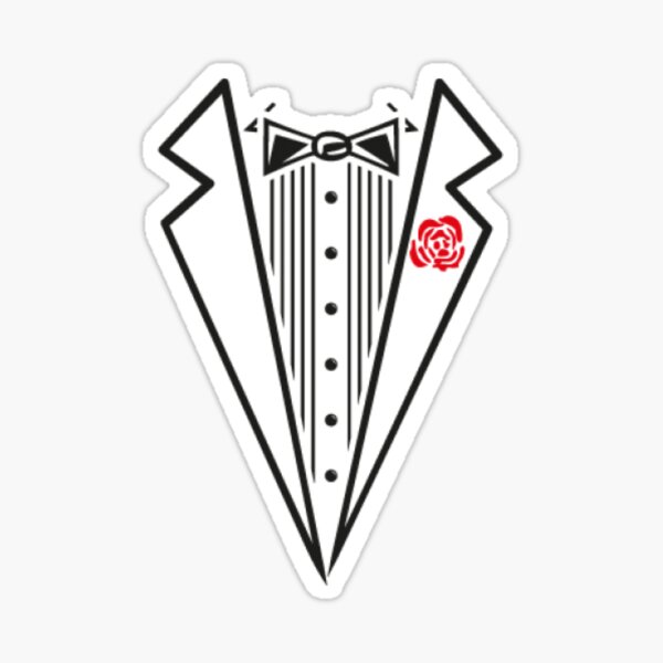 Suit Jacket Stickers Redbubble - gold suit with tie roblox