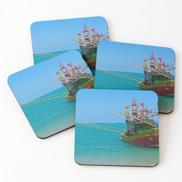 Item preview, Boat Boaty Boat Brightly Coloured Boat Thailand Blue Seas  designed and sold by Peshi FPV.