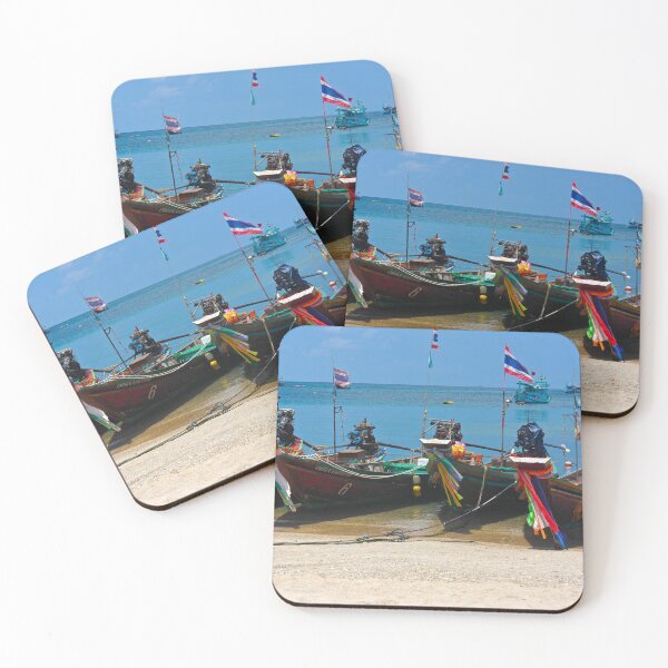 Item preview, Beautiful Boats Of Thai Islands With Lucky Flags  designed and sold by Peshi FPV.