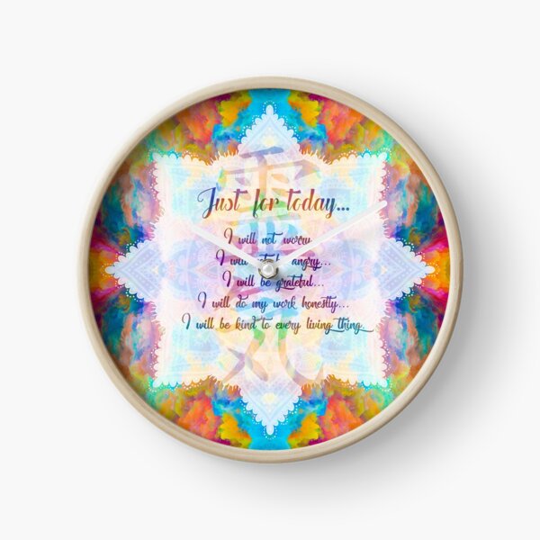 Reiki Principles - Reiki Precepts Clock