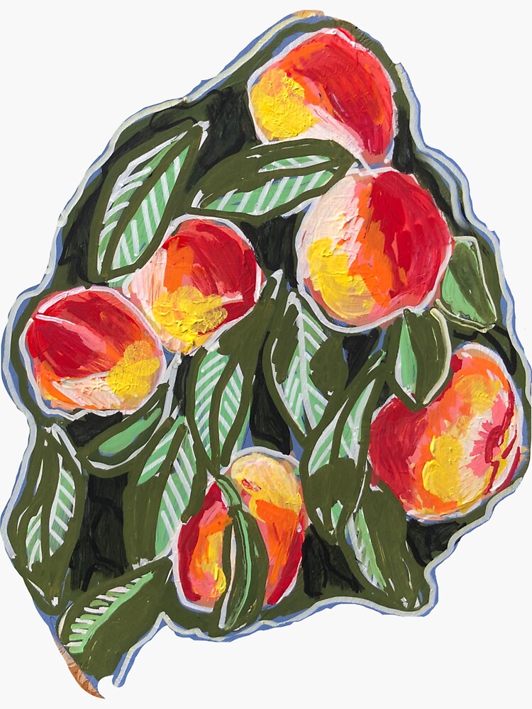 "Call me by your name peaches " Sticker by Jillrosadino Redbubble
