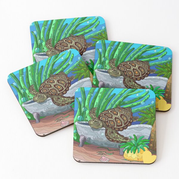 Item preview, nature, turtle, seascapes, painting designed and sold by Yanulik.