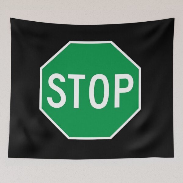 Item preview, Green Stop Sign designed and sold by Bododobird.