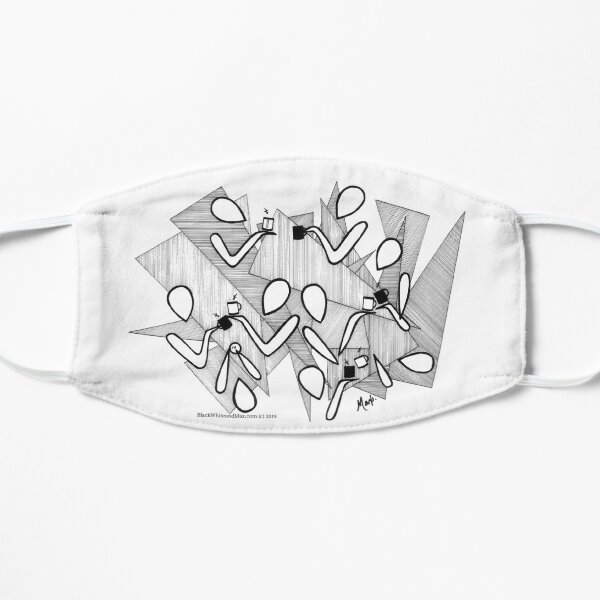 BlackWhiteandMax Cafe de Arts Flat Mask