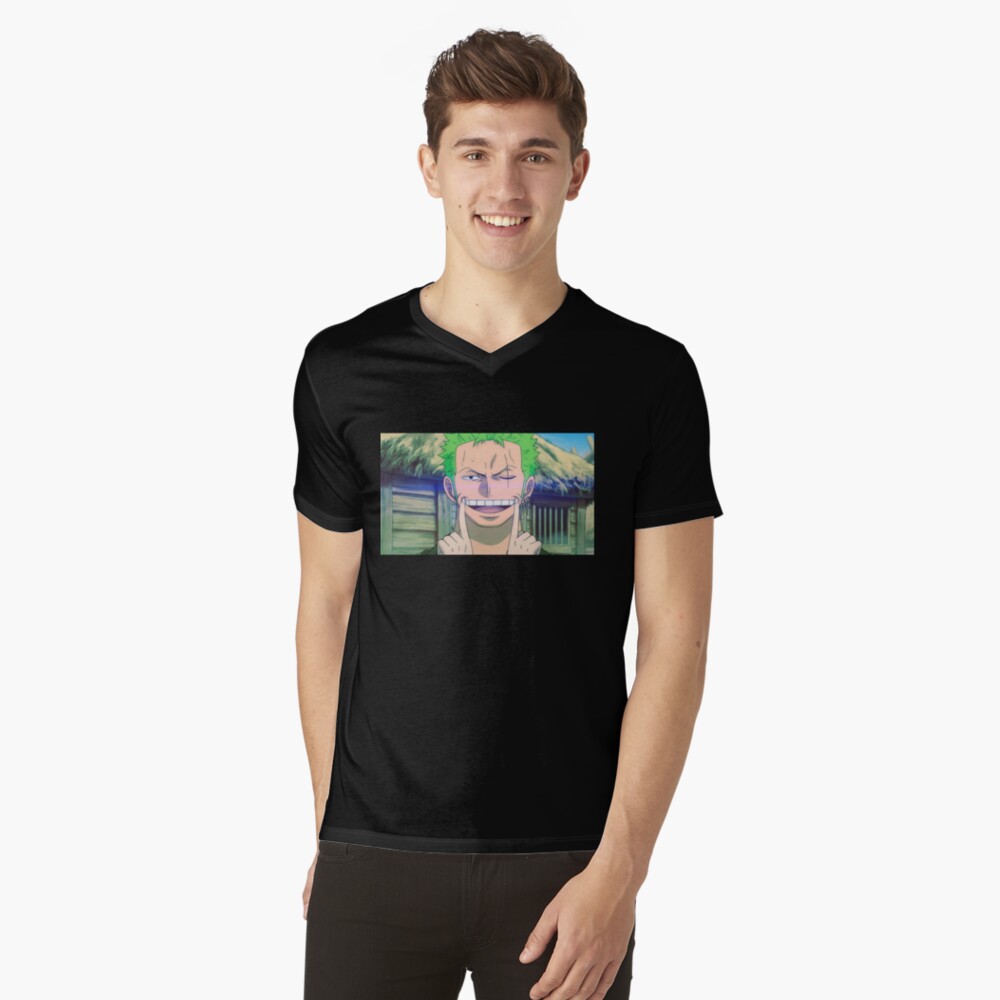 Zoro Smile Mask Wano - Cyan  Kids T-Shirt by RedaXis