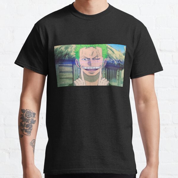 Zoro Smile Mask Wano - Cyan  Kids T-Shirt by RedaXis