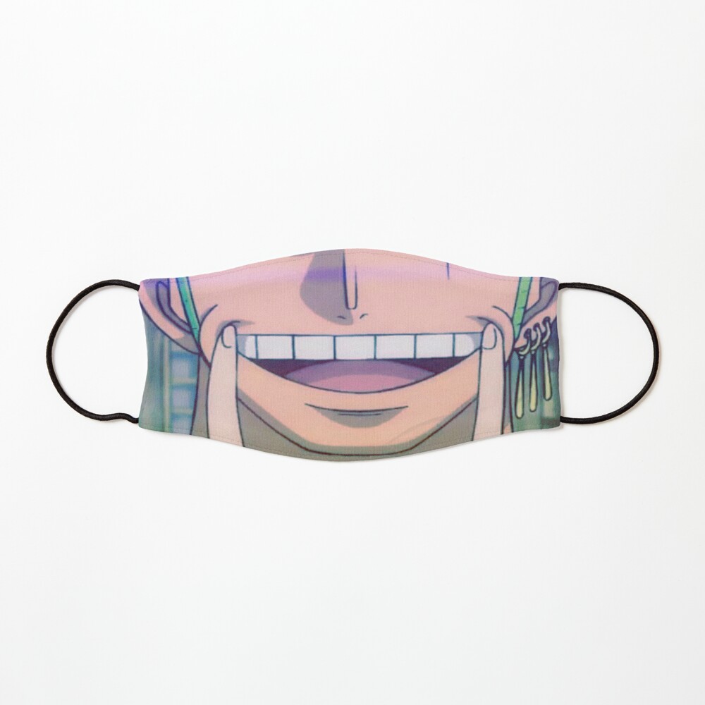 Zoro Smile Mask Wano - Cyan  Kids T-Shirt by RedaXis