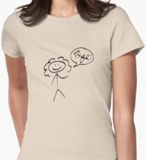 River Song- Bye! (dark outline) Women's Fitted T-Shirt