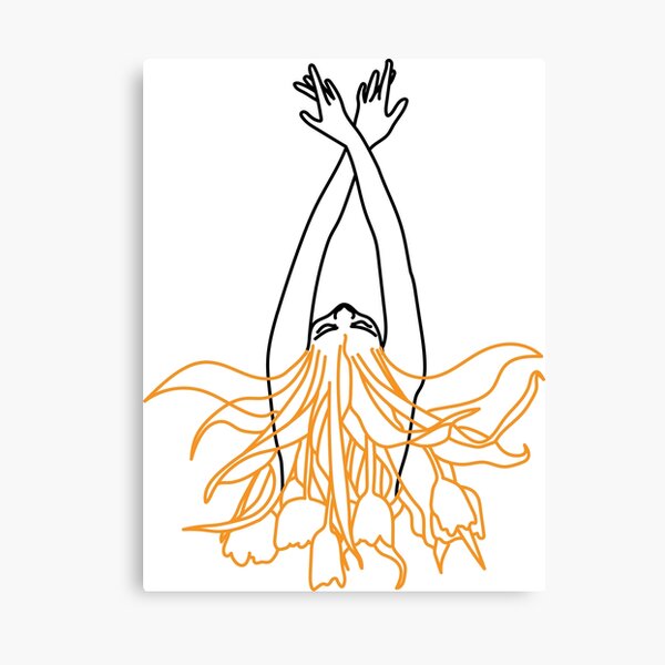 Illustration of an abstract and minimalist siren Canvas Print