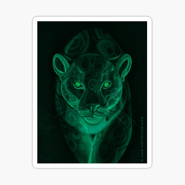 Malachite Jaguar Sticker