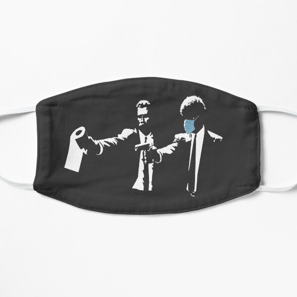 Pulp Fiction Tarantino Corona Graphic Tshirt and Streetart Flat Mask