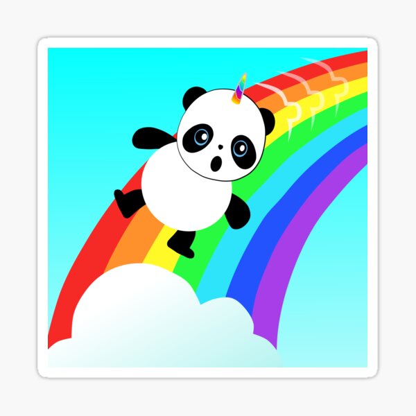 Over the Rainbow Pandacorn  Sticker