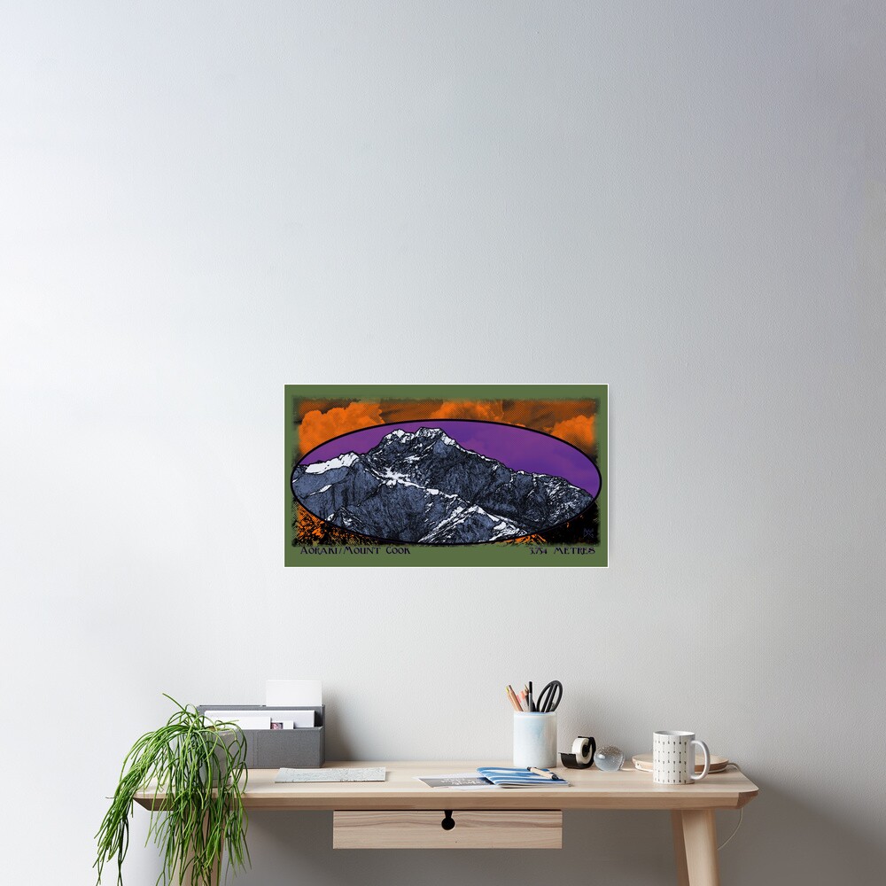 aoraki / mt. cook 3,754 metres Poster