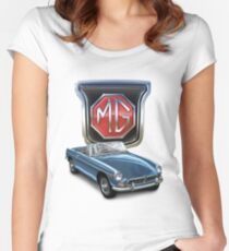 MGB in Blue Women's Fitted Scoop T-Shirt