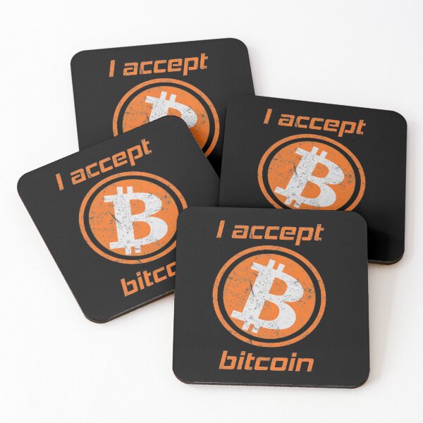 Item preview, Distressed I Accept Bitcoin Cryptocurrency Bitcoin Shirt designed and sold by Orange Pieces.
