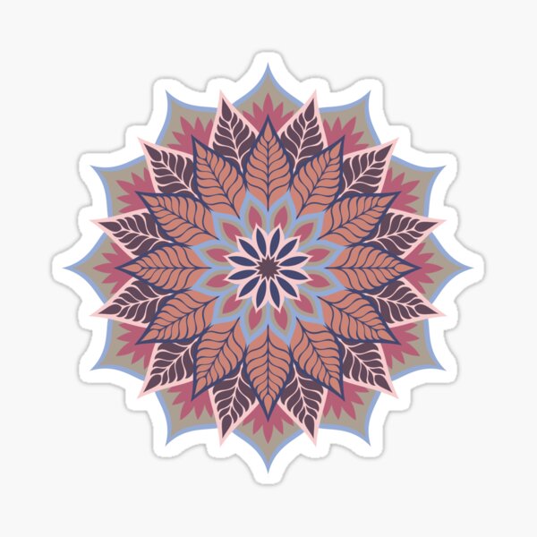 Geometric Rose Gold Mandala Sticker