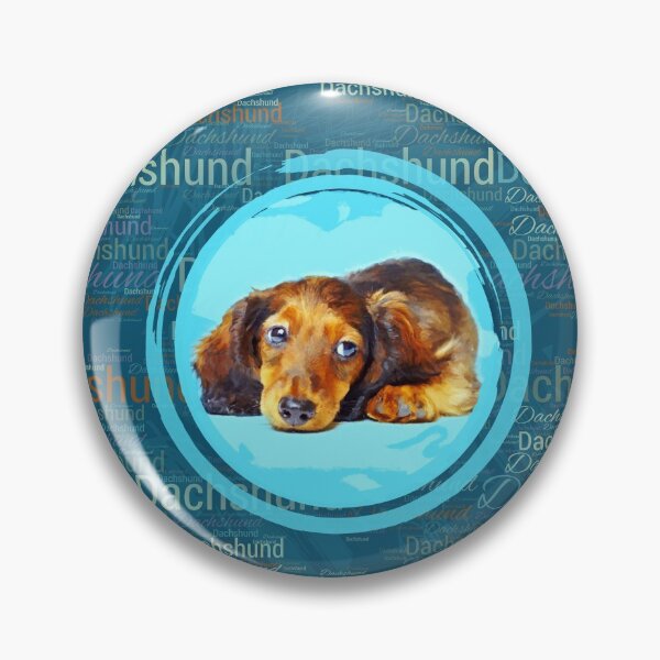 Item preview, Cute Longhaired Dachshund Puppy designed and sold by k9printart.