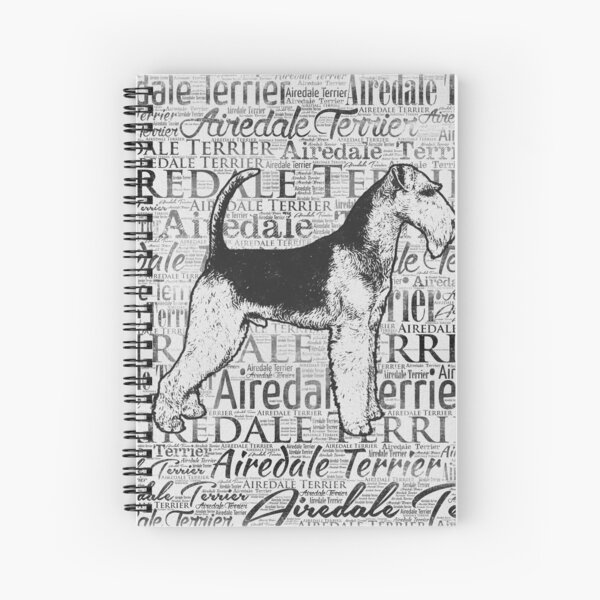 Item preview, Airedale Terrier Monotone Word Art Ink designed and sold by k9printart.