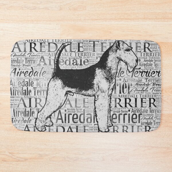 Item preview, Airedale Terrier Monotone Word Art Ink designed and sold by k9printart.