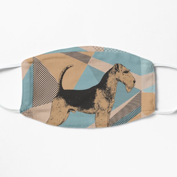 Airedale Terrier Geometric Abstract Mask