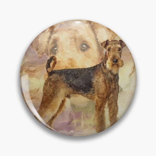 Item preview, Airedale Terriers Mixed Media Digital art designed and sold by k9printart.