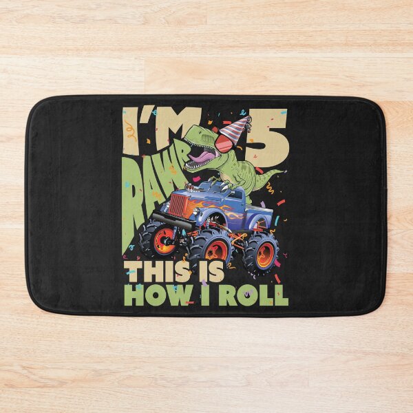 Item preview, Kids 5th Birthday, 5 Year Old Design. T-Rex, Dinosaur Truck Product designed and sold by PackAPunch.