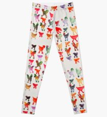 Tie Dye Chickens in Lines #1 Leggings
