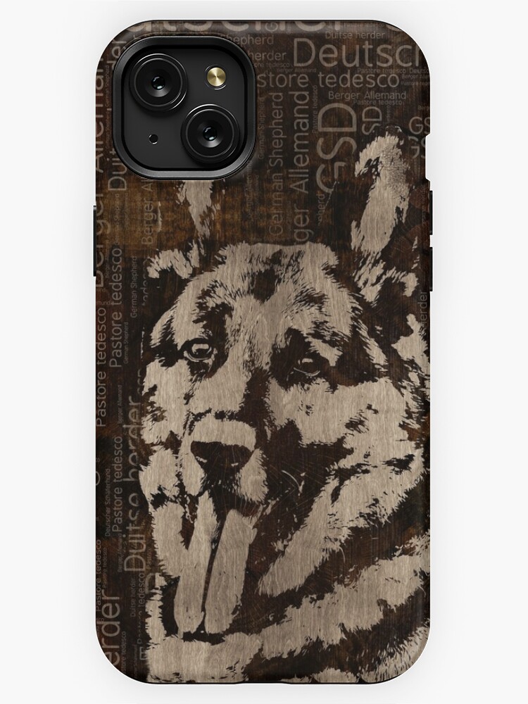 German Shepherd Dog Wooden Texture