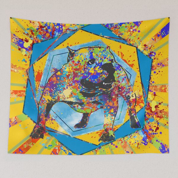 Item preview, American Bully Abstract Mixed Media designed and sold by k9printart.