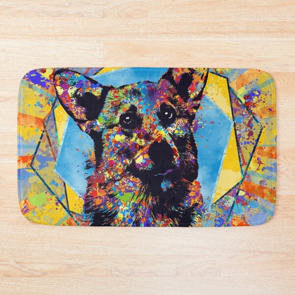 Item preview, Colorful Corgi Portrait Abstract Mixed Media designed and sold by k9printart.