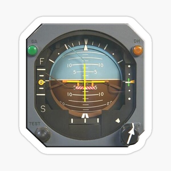 FLIGHT. AIRCRAFT INSTRUMENTS. Aircraft Attitude Indicator Instrument. Sticker