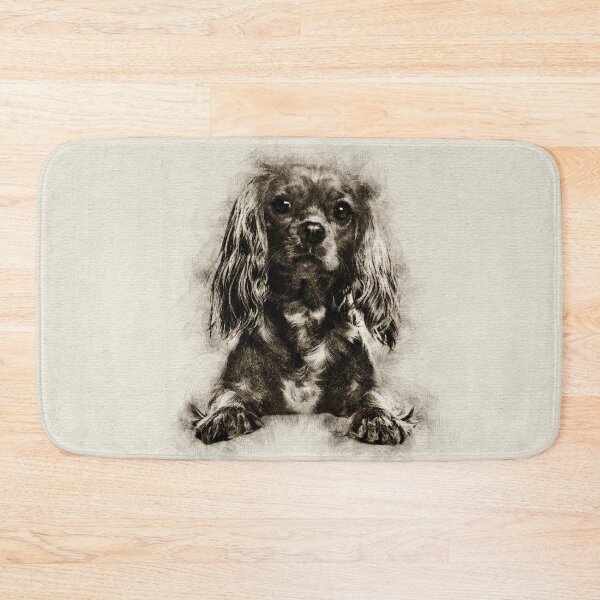Item preview, Cavalier King Charles Spaniel Puppy Sketch designed and sold by k9printart.