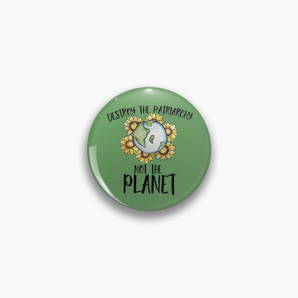 Destroy the patriarchy not the planet Pin