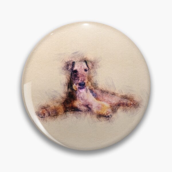 Item preview, Airedale Terrier Sketch Digital Art designed and sold by k9printart.