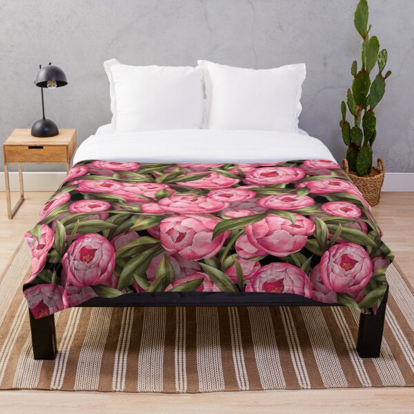 Item preview, Floral pattern with pink peonies  designed and sold by Gribanessa.