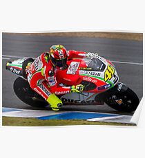 Valentino Rossi in Jerez 2012 Poster