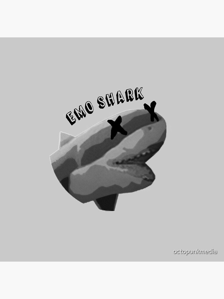 Emo Shark - Sharktreuse - Buttons, Bottles, Socks by octopunkmedia
