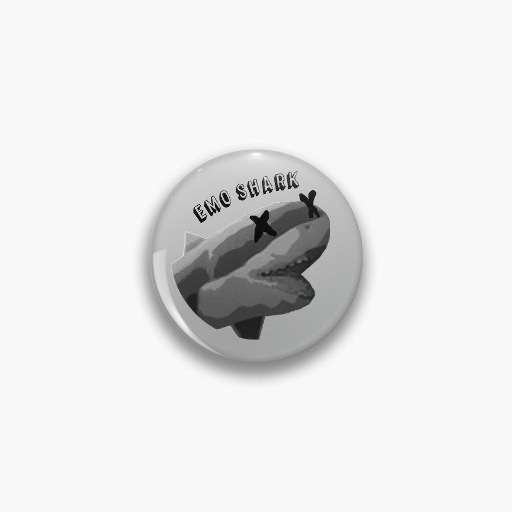 Emo Shark - Sharktreuse - Buttons, Bottles, Socks Pin