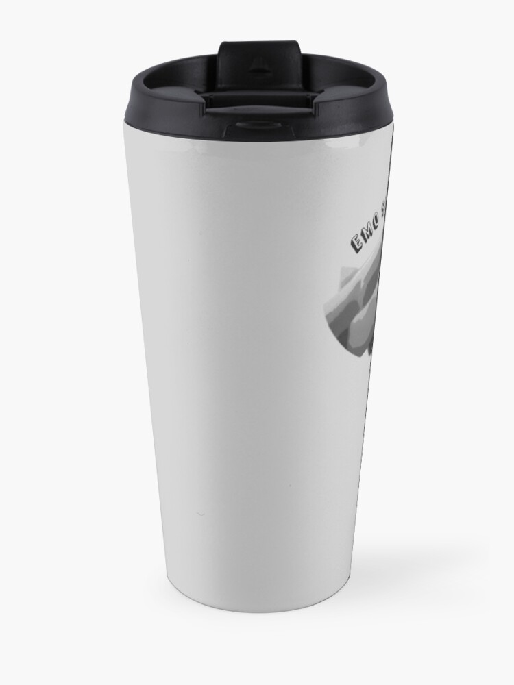 Alternate view of Emo Shark - Sharktreuse - Buttons, Bottles, Socks Travel Mug