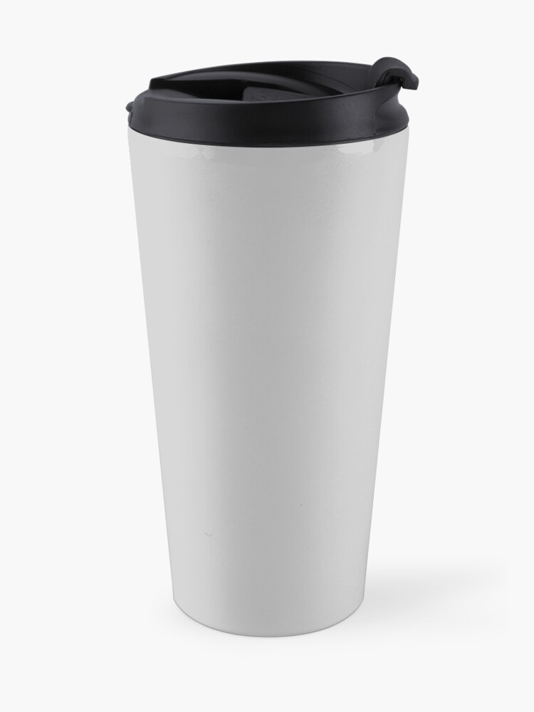 Alternate view of Emo Shark - Sharktreuse - Buttons, Bottles, Socks Travel Mug