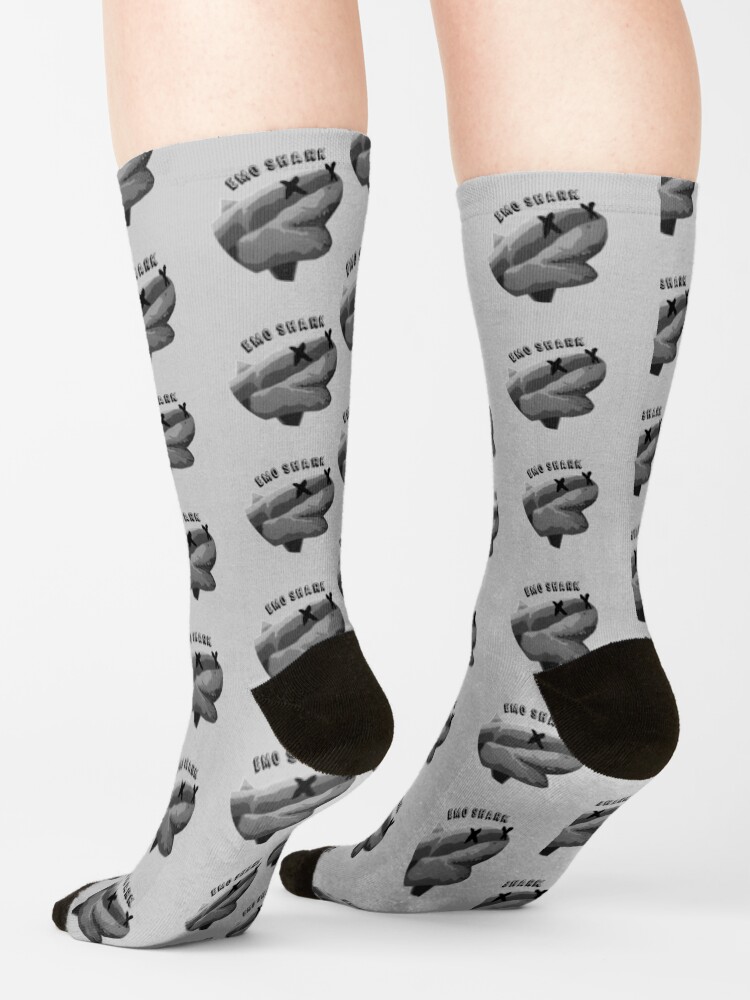 Alternate view of Emo Shark - Sharktreuse - Buttons, Bottles, Socks Socks