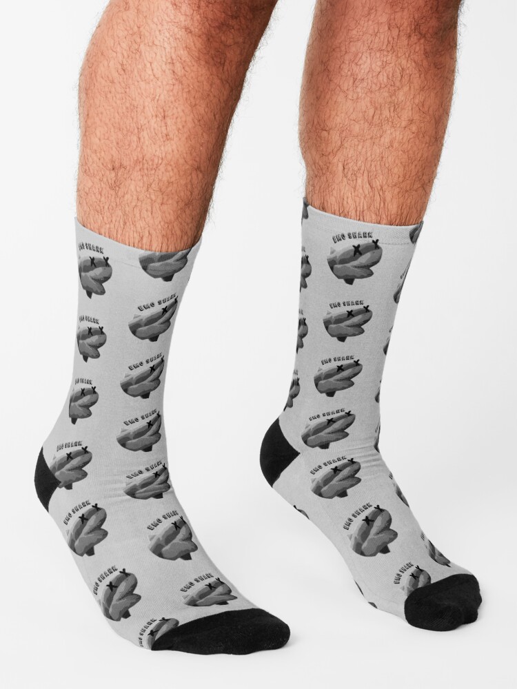 Alternate view of Emo Shark - Sharktreuse - Buttons, Bottles, Socks Socks