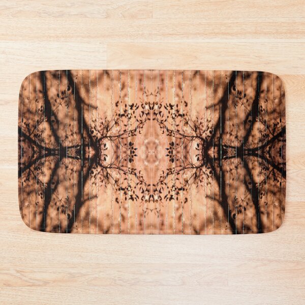 Item preview, Tree and leaf shadows on old wooden fence designed and sold by pixelmountain.