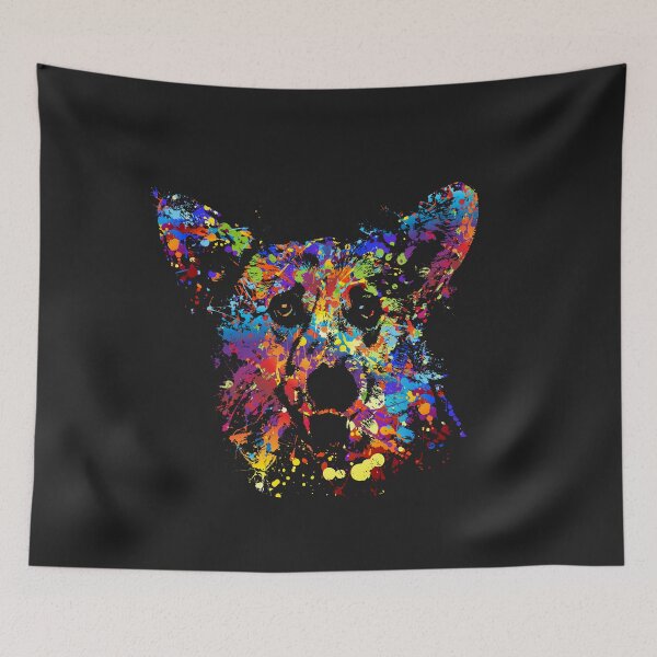 Item preview, Colorful  Corgi Portrait designed and sold by k9printart.