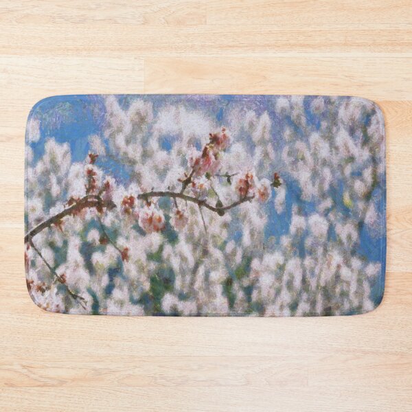 Item preview, Blooming Almond Tree Pointillism Artwork designed and sold by taiche.