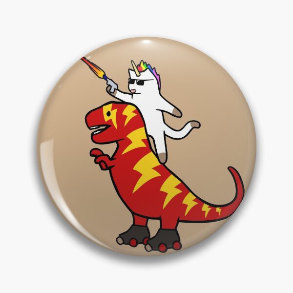 Item preview, Unicorn Cat Riding Lightning T-Rex designed and sold by jezkemp.