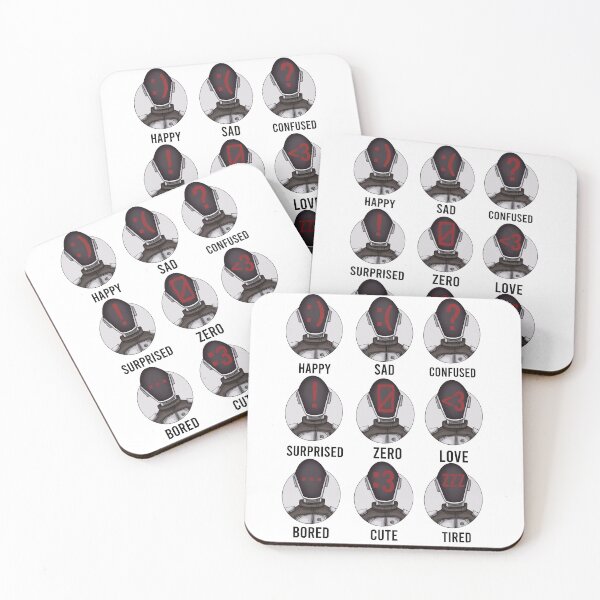 Borderlands Zer0 Facial Expressions Coasters (Set of 4)