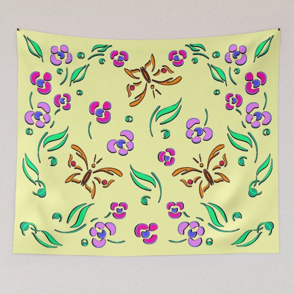 Item preview, Flowers and Butterflies Yellow designed and sold by Czerra.