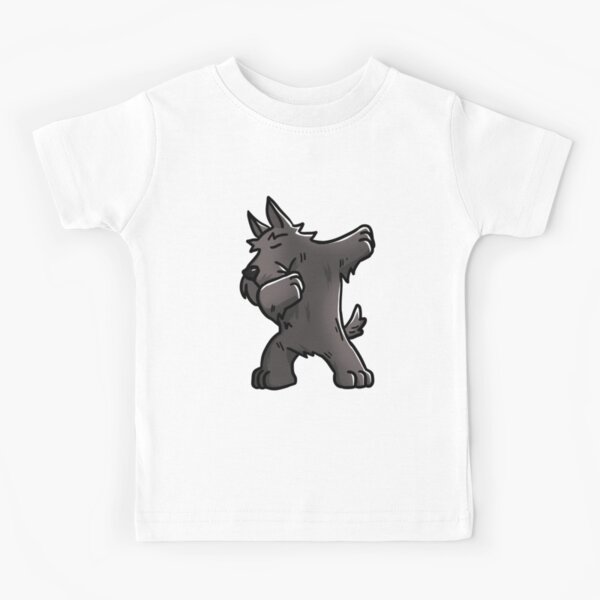 Funny Dabbing Scottish Terrier Dog Kids T-Shirt